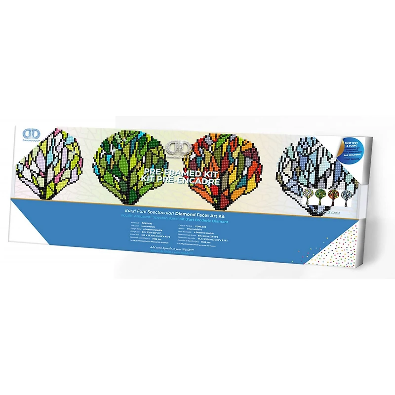 Diamond Dotz® Intermediate 4 Seasons Sparkle with Frame Diamond Painting Kit