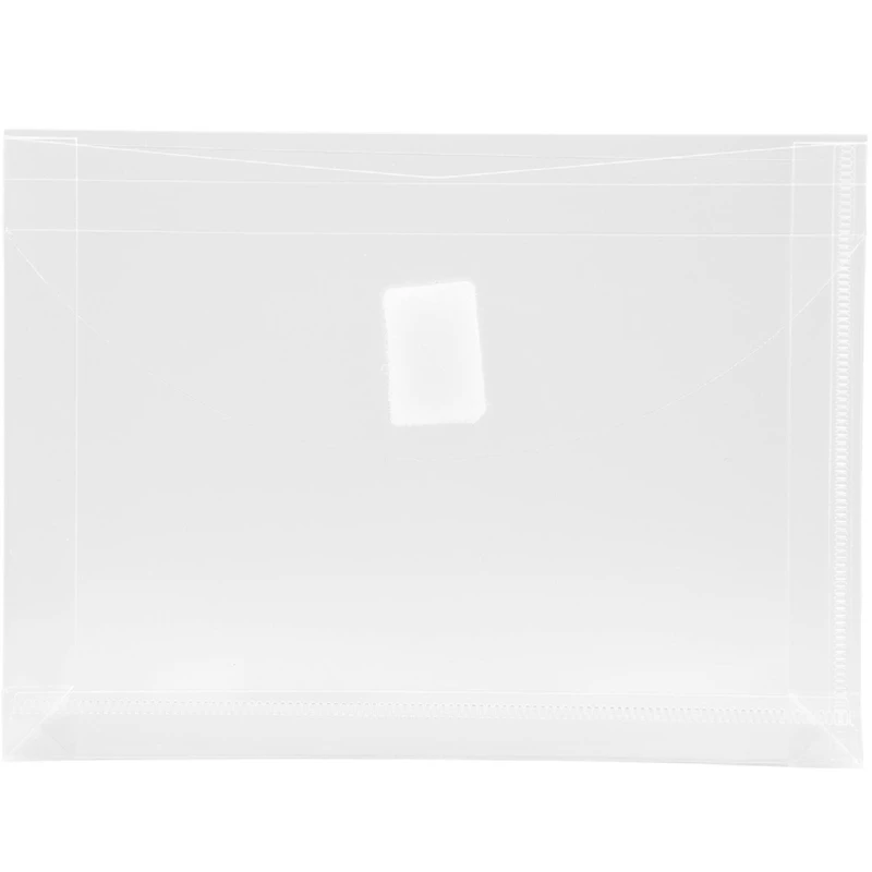 JAM Paper 5.5" x 7.5" Clear Velcro® Brand Hook & Loop 1" Expansion Booklet Envelopes, 24ct.