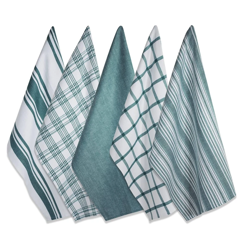 DII® Teal Woven Dishtowel Set