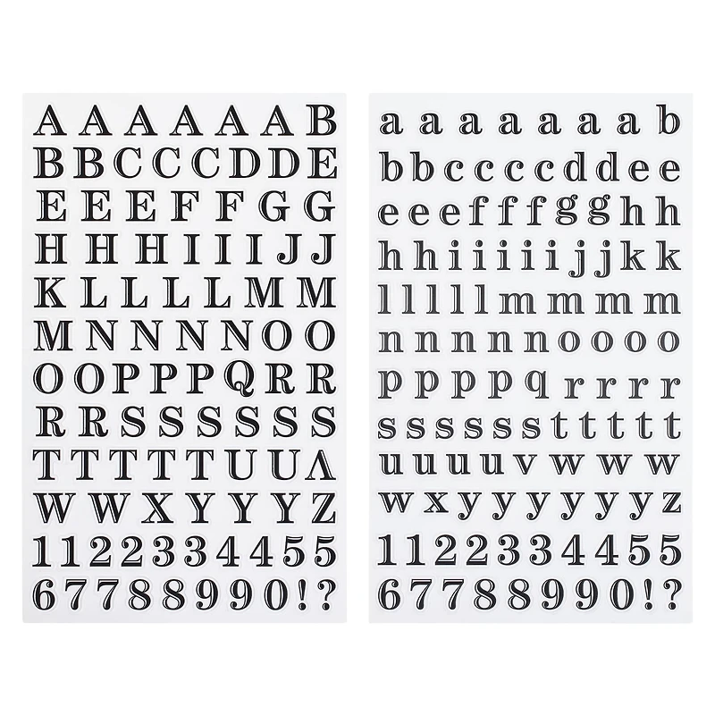 Black Printed Alphabet Stickers by Recollections™