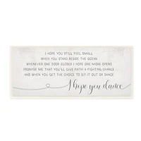 Stupell Industries Faith Fighting Chance Phrase Romantic Dance Quote Wood Wall Plaque