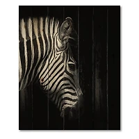 Designart - Monochrome Portrait of Zebra Head