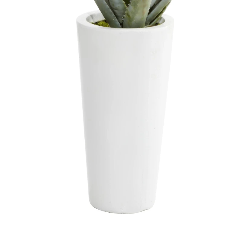 The Novogratz 3ft. Contemporary Style Succulent Artificial Foliage in White Pot