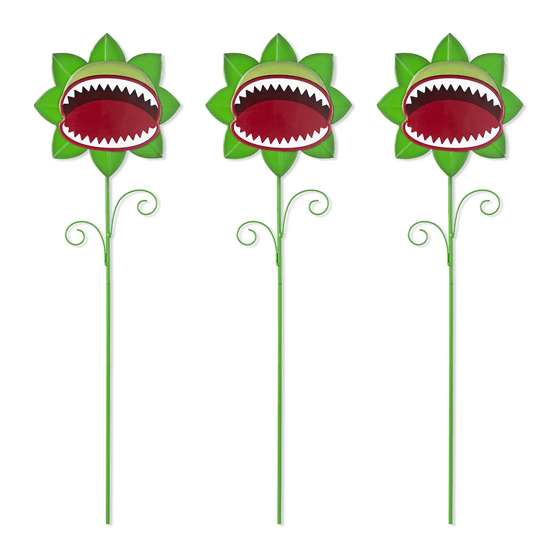 Glitzhome® 24"H Halloween Metal Chomper Yard Stake Set