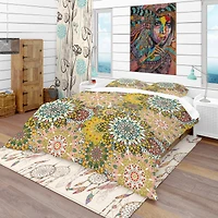 Designart 'Mandala Pattern For Printing on Fabric Or Paper' Bohemian & Eclectic Bedding Set