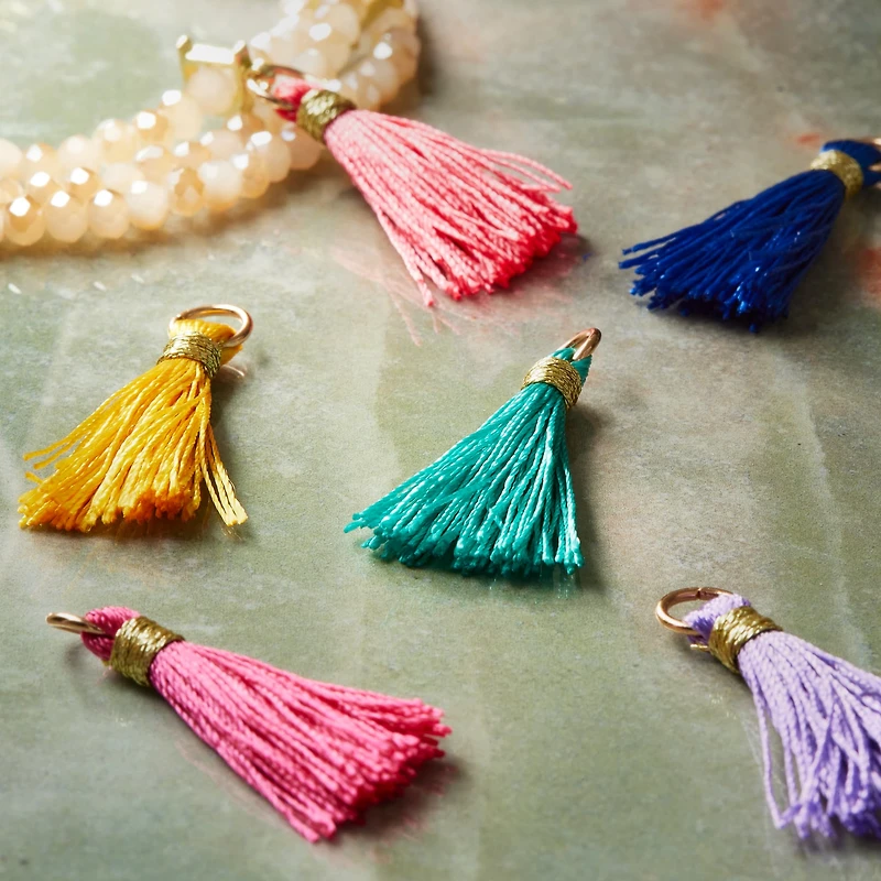 12 Packs: 12 ct. (144 total) Charmalong™ Tassel Charms by Bead Landing™
