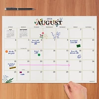 TF Publishing 2024-2025 Medium Floral Desk Pad Calendar