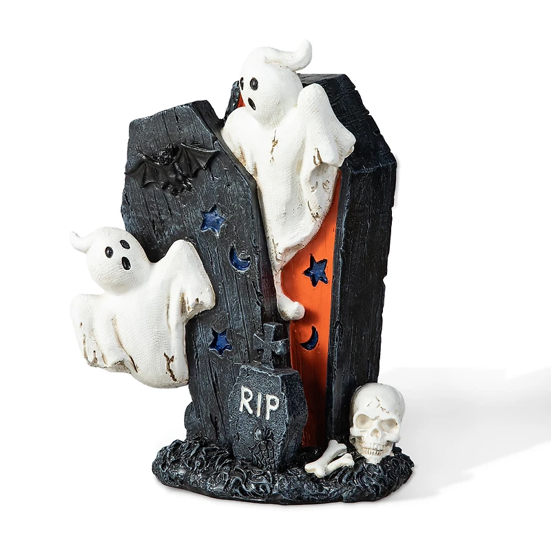 Glitzhome® 9.75" Halloween Ghost Gravestone Table Décor