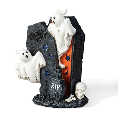 Glitzhome® 9.75" Halloween Ghost Gravestone Table Décor