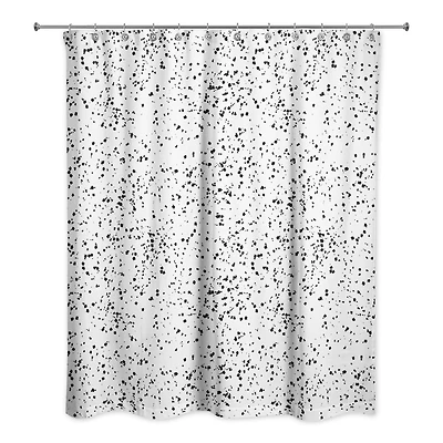 Monochromatic Dot Pattern 71" x 74" Shower Curtain
