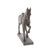 15" Brown Polystone Traditional Horse Sculpture