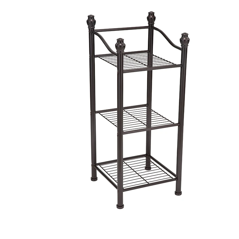 Organize It All 30" Belgium Oil Rubbed Bronze 3-Tier Shelving Tower