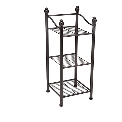 Organize It All 30" Belgium Oil Rubbed Bronze 3-Tier Shelving Tower