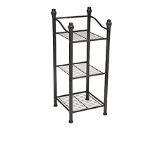Organize It All 30" Belgium Oil Rubbed Bronze 3-Tier Shelving Tower