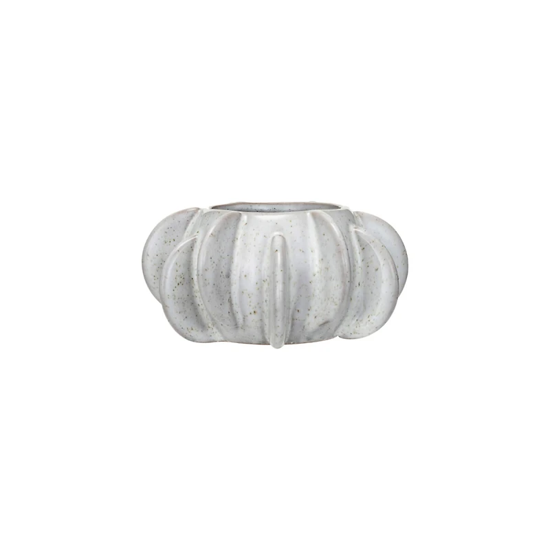 Hello Honey® 4.25" White Reactive Glaze Speckled Stoneware Planter