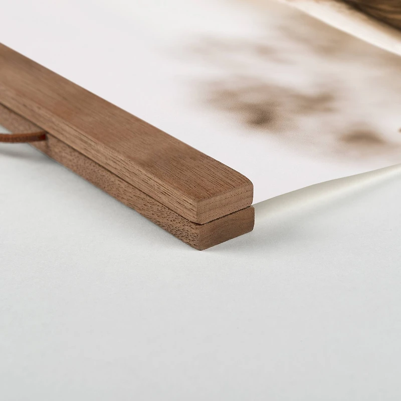 Highland Cow Close Up 12" x 18" Teak Hanging Canvas