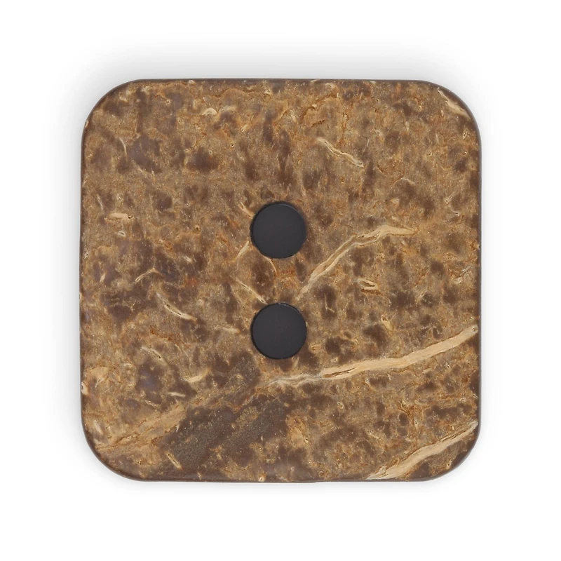 Dritz® 35mm Blue Sustainable Coconut Square Button, 3ct.