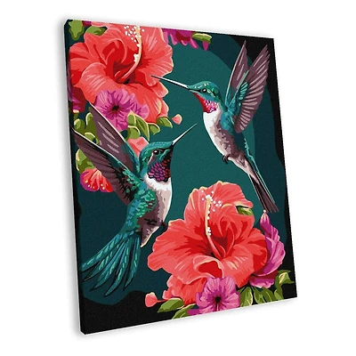 Ideyka Emerald Hummingbirds Painting by Numbers Kit