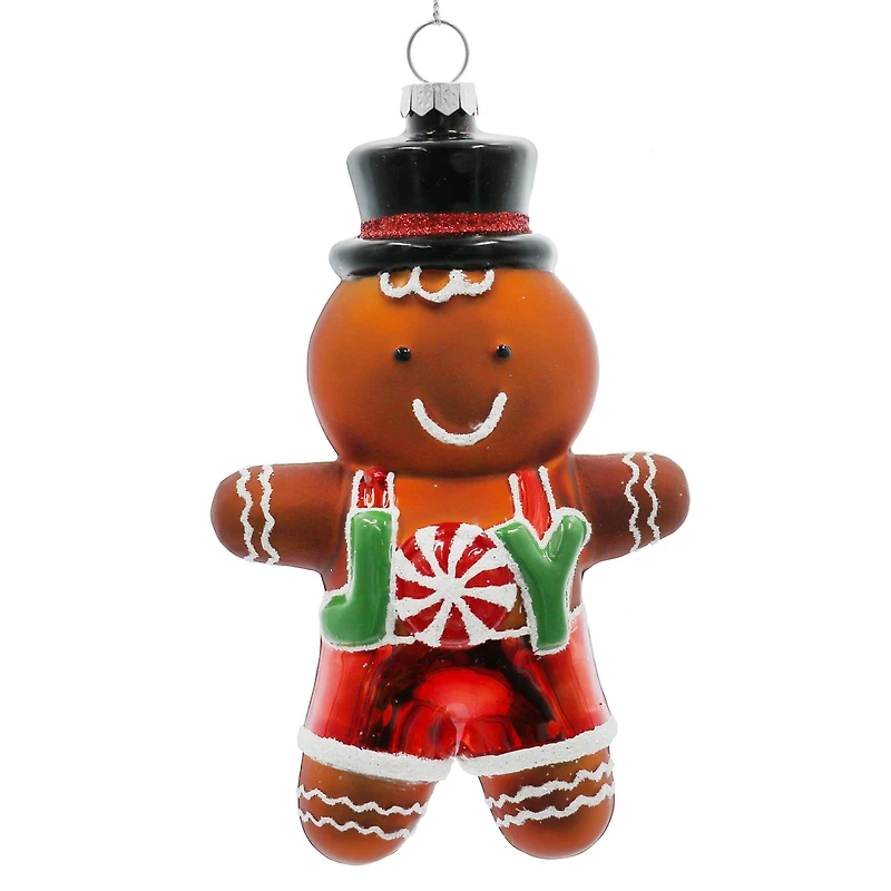 5.5" Gingerbread Joy Glass Ornament by Ashland®