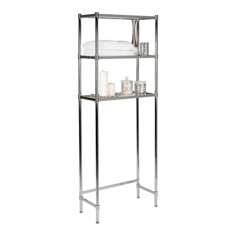 Organize It All 3-Tier Glass Shelf Space Saver 
