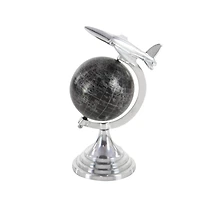 12" Silver Aluminum Glam Globe