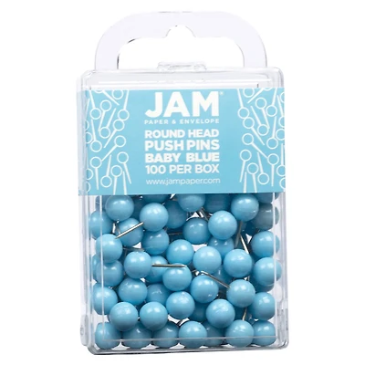 JAM Paper Colorful Round Push Pins