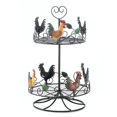 17" Rooster 2 Tier Countertop Rack