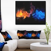 Designart - Blue and Red Fire