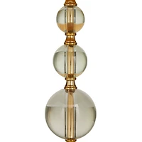 CosmoLiving by Cosmopolitan Gold Crystal Orbs Style Base Table Lamp with Drum Shade 15" x 15" x 27"