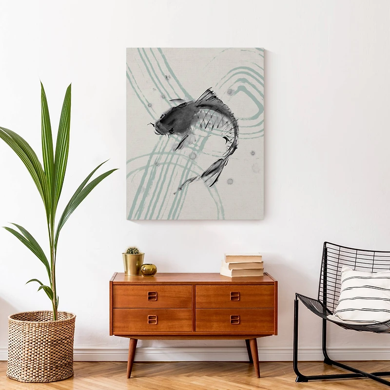 Koi on Ripple Canvas Wall Art