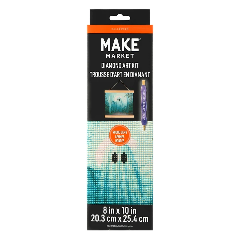 8" x 10" Ghost Diamond Art Kit with Magnetic Frame by Make Market®