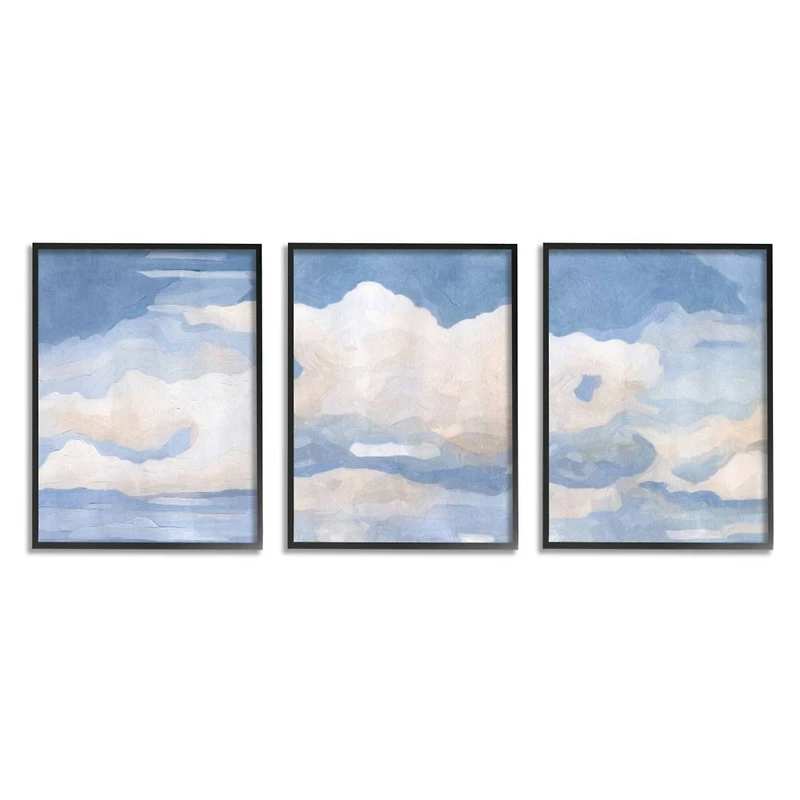 Stupell Industries Sky Blue Cloud Scape Traditional Nature Painting in Frame Wall Art