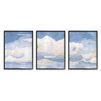 Stupell Industries Sky Blue Cloud Scape Traditional Nature Painting in Frame Wall Art