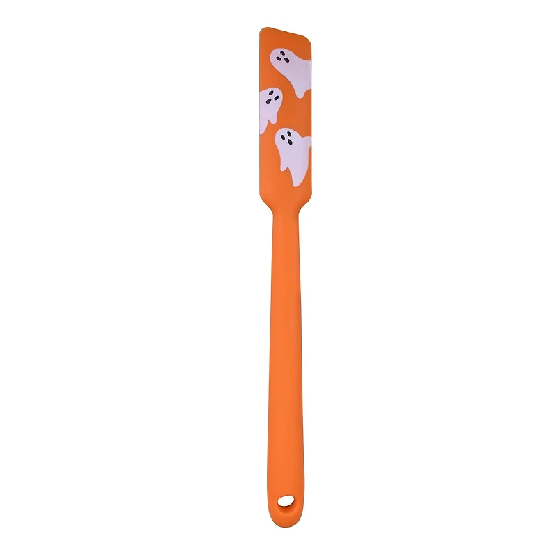 Mini Orange Ghost Silicone Jar Spatula by Makery™