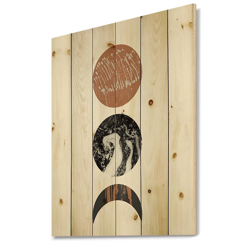 Designart - Retro Shapes Abstract Suns and Moons