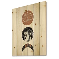 Designart - Retro Shapes Abstract Suns and Moons