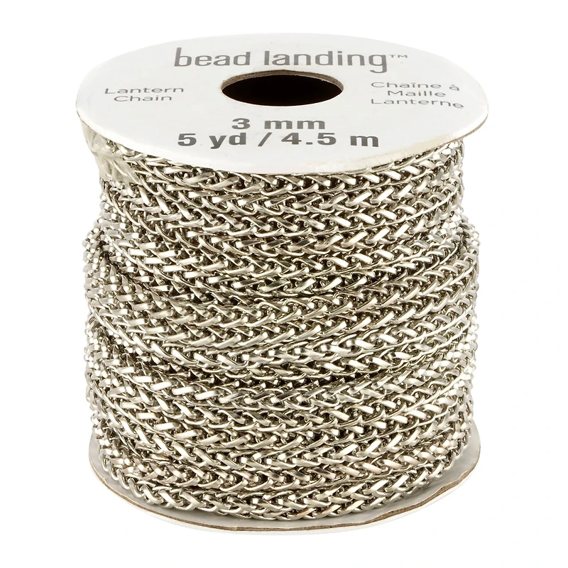 5yd. Rhodium Lantern Chain by Bead Landing™