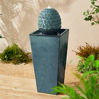 Glitzhome® 36" LED Artichoke Pedestal Ceramic Fountain