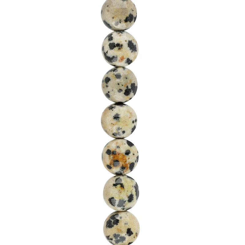 Faceted Dalmatian Jasper Coin, 8mm by Bead Landing™