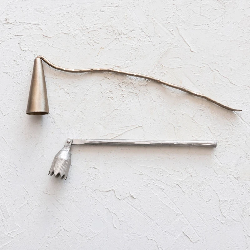 Hello Honey® Pewter Finish Iron Flower Candle Snuffer