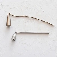 Hello Honey® Pewter Finish Iron Flower Candle Snuffer