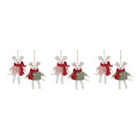 Winter Mouse Ornament Set