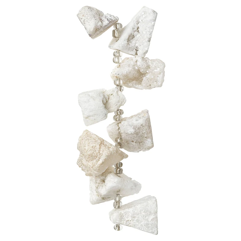 12 Pack: Sedona White Druzy Agate Nugget Beads, 20mm by Bead Landing™