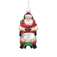 4.75" Gamer Santa Glass Ornament by Ashland®
