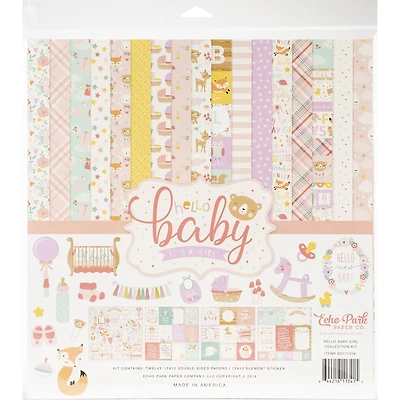 Echo Park™ Hello Baby Girl Collection Kit, 12" x 12"