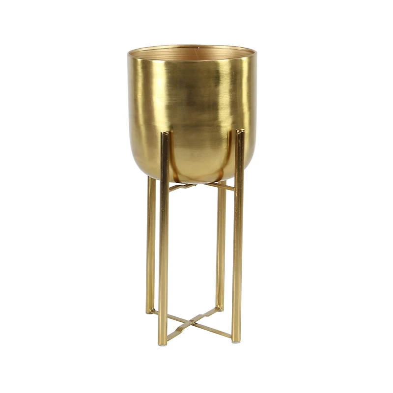 CosmoLiving by Cosmopolitan Gold Metal Glam Planter Set