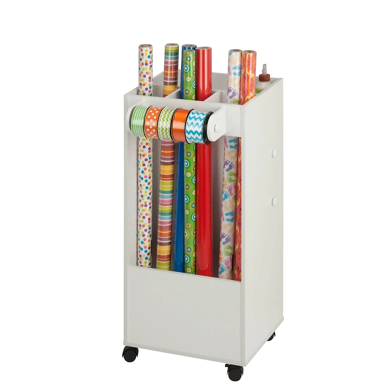 Honey Can Do White Craft Storage Cart With Wheels