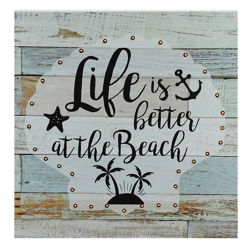 LED Beach Wall Art Plaque