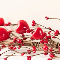 Glitzhome® 6ft Valentine's Red Berry Garland