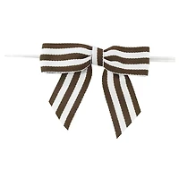 JAM Paper 7/8" Grosgrain Stripes Twist Tie Bows